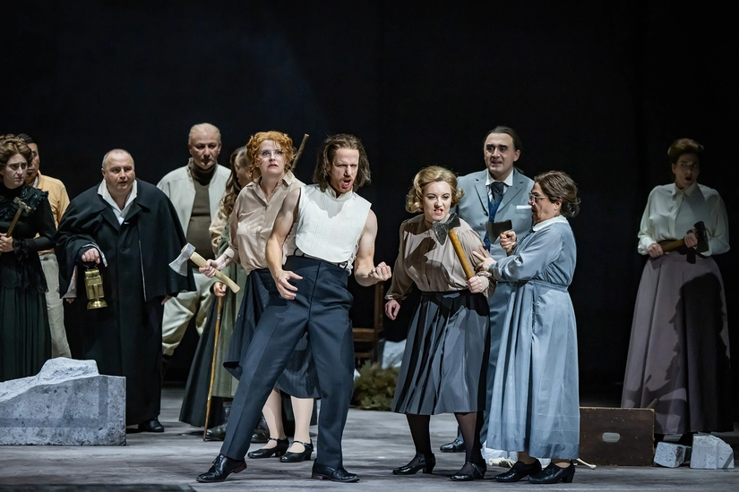 Dekoratives Szenenfoto aus Don Giovanni.