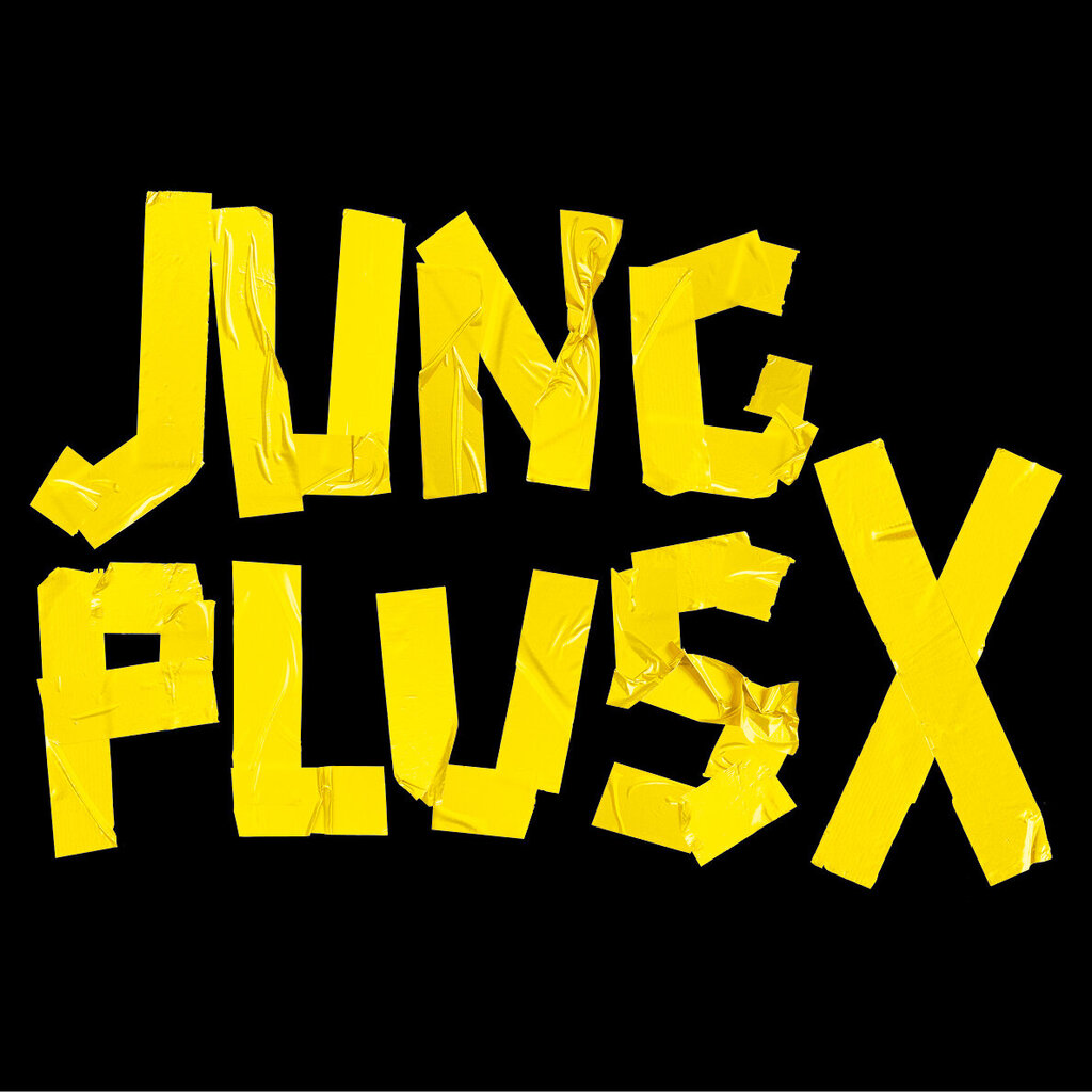 Schriftzug »Jung plus x«.