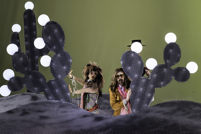 Dekoratives Szenenfoto aus »Candide«.